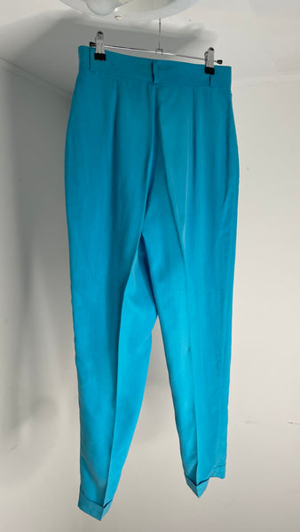 Turquoise Silk Suit M