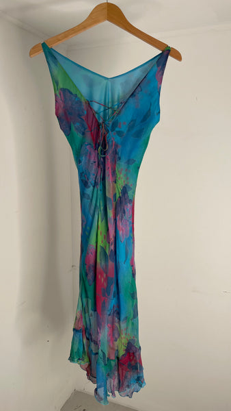 Watercolor Silk Dress S