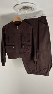 Brown Cargo Suit 38