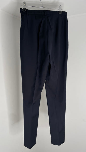 Navy Wool Trousers 36