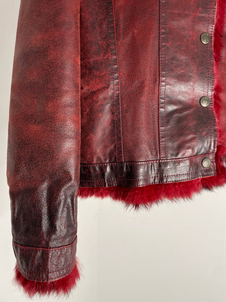 Crimson Fur Jacket IT46