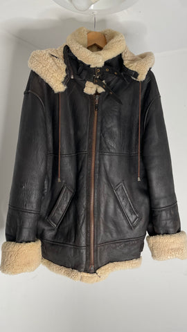 Espresso Shearling Coat M