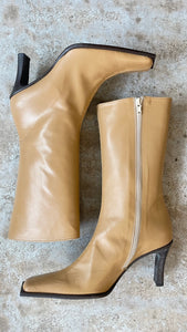 Beige Square Boots 39
