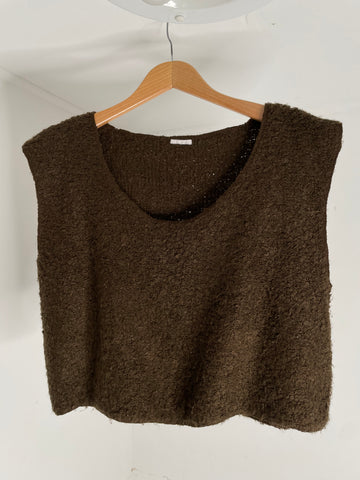 Oversized Brown Sweater OS