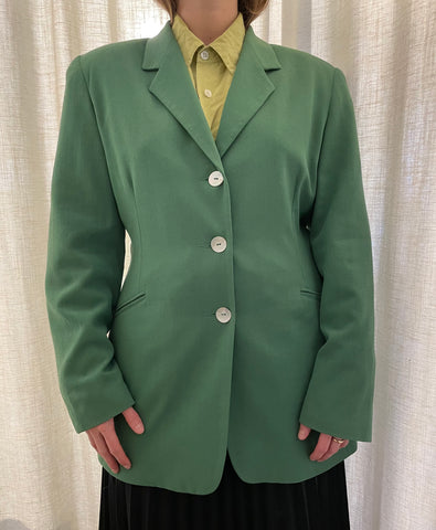 Green Tie Blazer 44