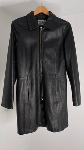 Leather Mid Jacket S