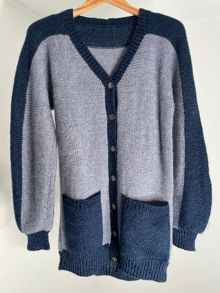 Navy Sparkle Wool Sweater M