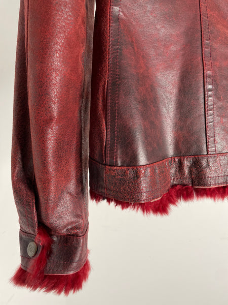 Crimson Fur Jacket IT46