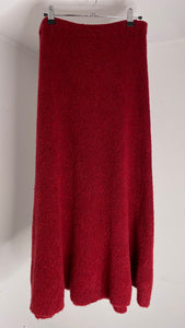 Burgundy Wool Skirt OS