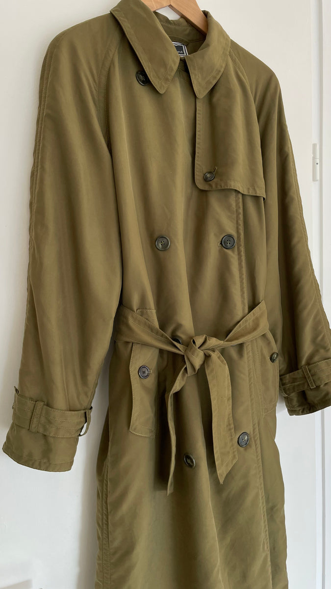 Olive Puffer Trench Coat S – LUCILLE