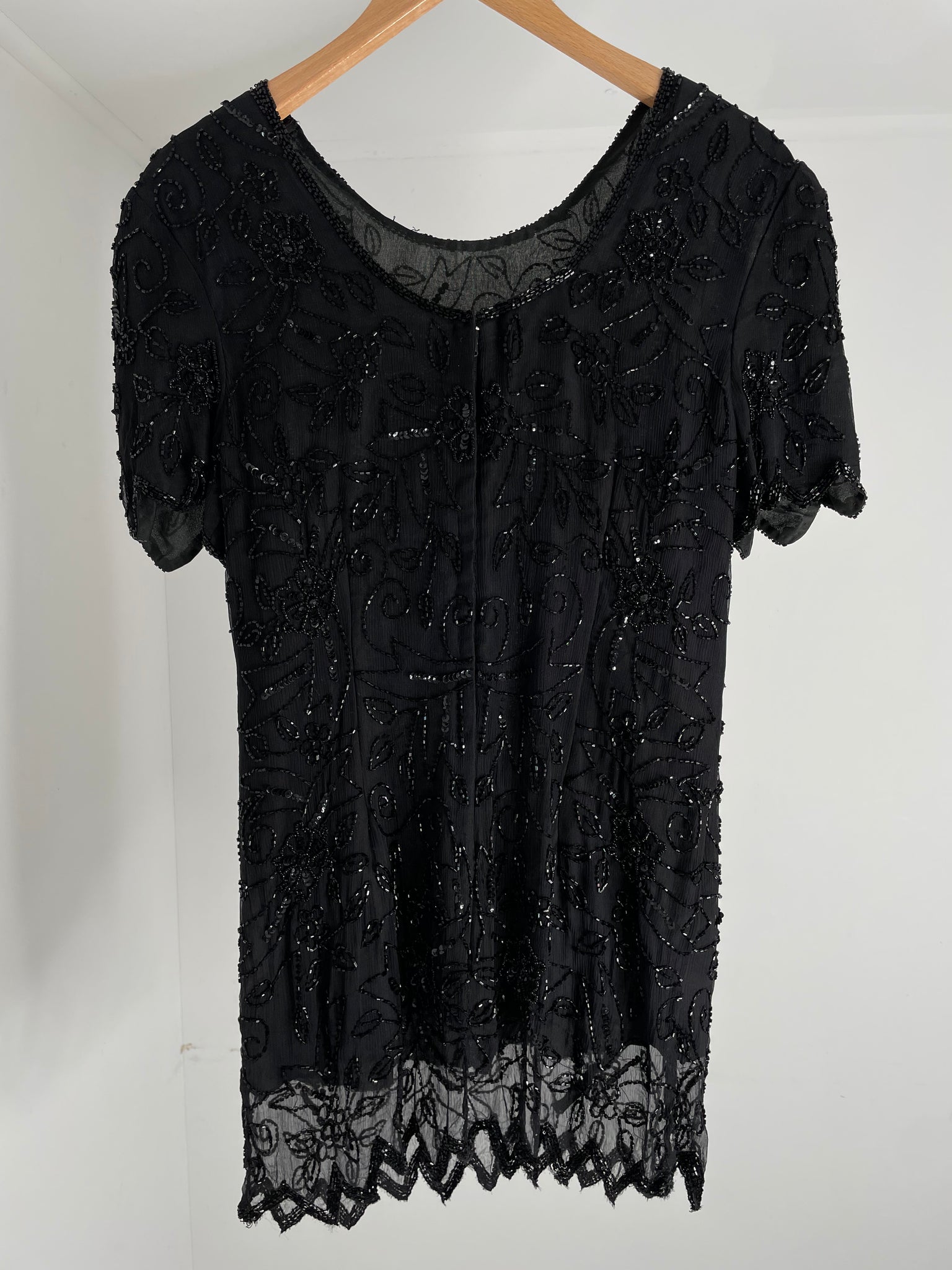 Beaded Shirt Dress M