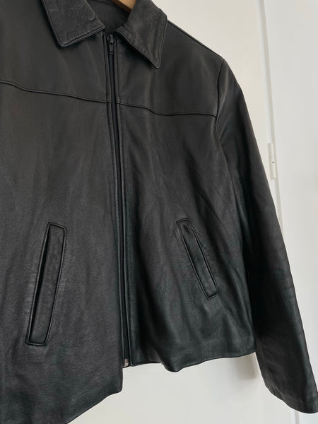 Leather Square Jacket S