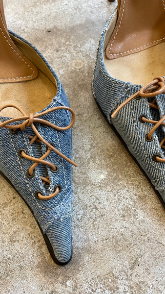 Le Silla Denim Mules 40