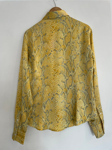 Silk Yellow Rep Blouse S