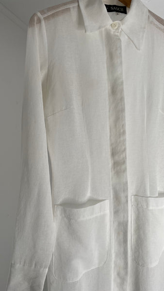 White Duster Dress S