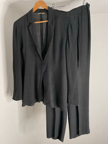 Armani Navy Sheer Suit 46