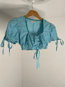 Blue Gingham Top M