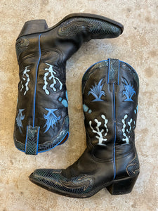 Blue Cactus Cowboy Boots 39