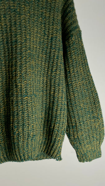 Green Wool Sweater L